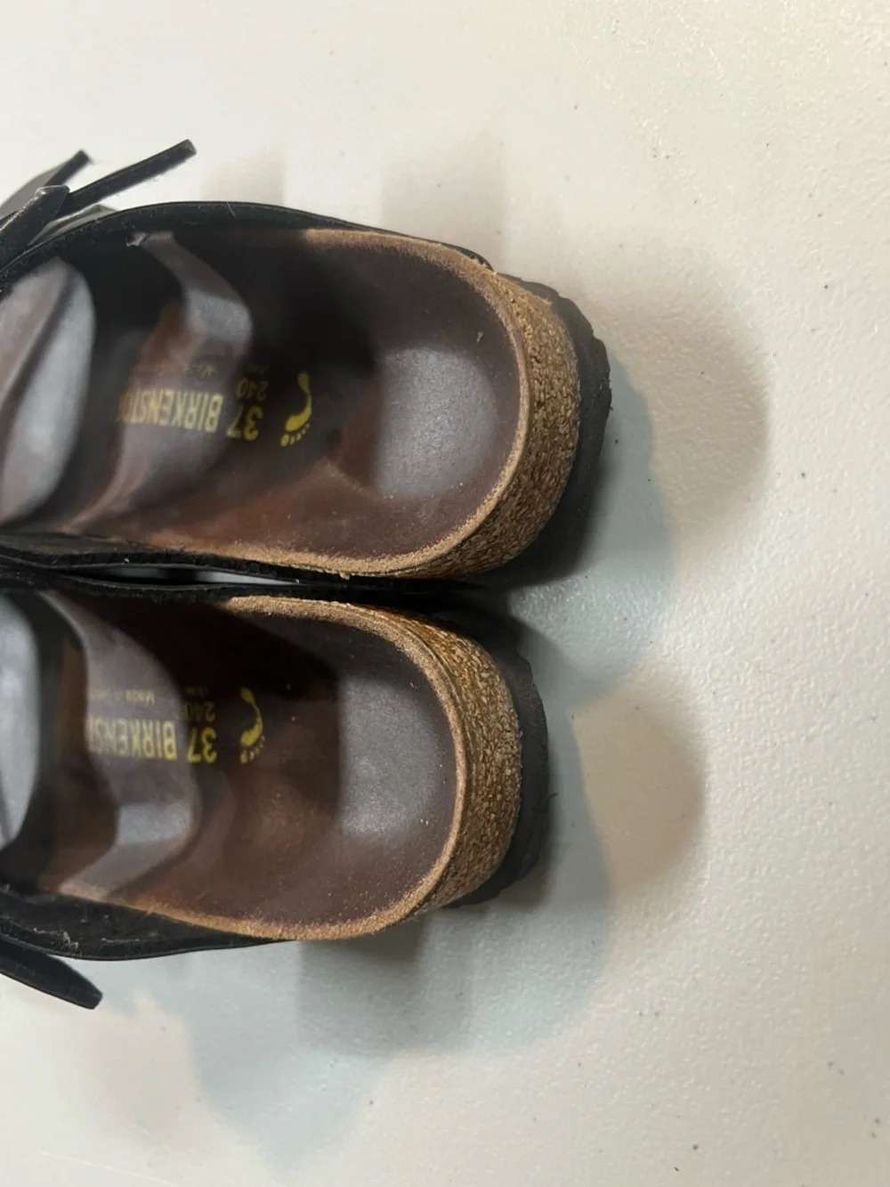 Birkenstock Arizona Black Sandals Women’s 37 EU 240 Leather Cork Footbed - Picture 3 of 10